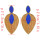 E-4532 3 Colors Water Drop Shape Wood Stripes Acrylic Elegant Earrings Women Jewelry
