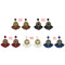 E-4535 5 Colors Bohemian Acrylic Gemstone Women Tassel Round Elegant Earrings