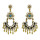E-4536 New Fashion Gold Plated Alloy Crystal turquoise Metal ball pendant earrings Jewelry