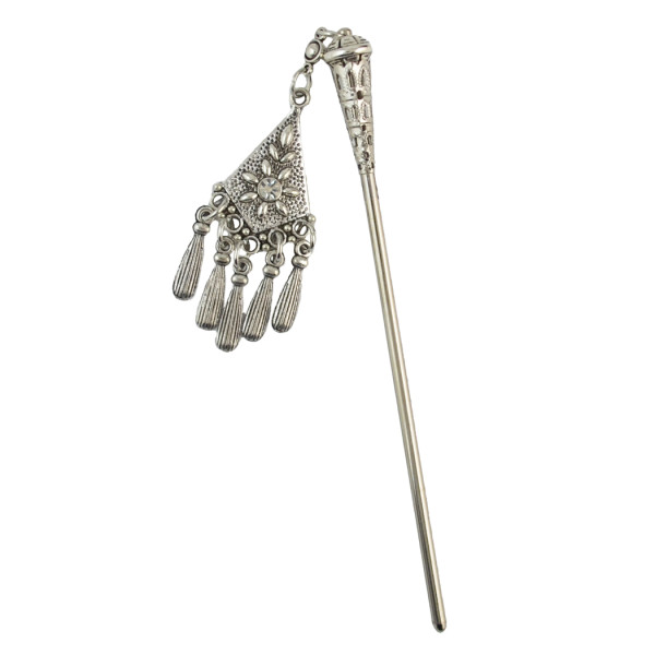 F-0479 Vintage Silver Pendant Tassel Hair Sticks Hairpins Hair Jewelry Accessories