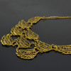 N-0006 Fashion Gold Silver Metal Moon Pendant Choker Necklaces for Women Bohemian Party Jewelry