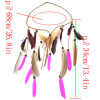 F-0481 Bohemian Handmade Ethnic Gypsy Wood Beads Feather  Hairband Hair Clip Hair Jewelry