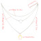 N-7029 Multilayer Gold Silver Alloy Crescent Moon Necklace For Women Bohemian Party Jewelry Gift
