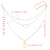 N-7029 Multilayer Gold Silver Alloy Crescent Moon Necklace For Women Bohemian Party Jewelry Gift