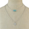 N-7030 2 Colors Trendy Simple Turquoise Pendant Necklace for Women Jewelry