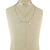 N-7031 New Fashion 2 Colors Gold Silver star crescent Pendant Chain Necklace Jewelry