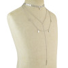 N-7031 New Fashion 2 Colors Gold Silver star crescent Pendant Chain Necklace Jewelry