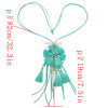 N-7036 4 Colors Trendy Long Drop Pendant Tassel Acrylic Snakeskin Pattern Necklace
