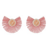E-4545 Bohemian Tassels Pearl Flower Stud Earring Wedding Engagement Ear Jewelry