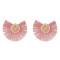 E-4545 Bohemian Tassels Pearl Flower Stud Earring Wedding Engagement Ear Jewelry