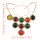 N-0765 Bohemian Plastic Bead Gold Alloy Chain Pendant Necklace For Women Engagement Gift