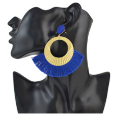 E-4547 6 Colors Bohemian Cotton Tassel Drop Earrings for Women Party Anniversary Gift