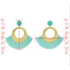 E-4547 6 Colors Bohemian Cotton Tassel Drop Earrings for Women Party Anniversary Gift