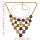 N-0755 Trendy Bohemian Acrylic Bead Gold Alloy Chain Pendant Necklace For Women Jewelry