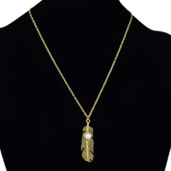 N-5771  European style Gold Metal alloy Left pendant necklace for women