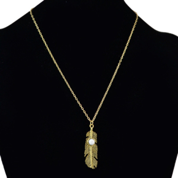 N-5771  European style Gold Metal alloy Left pendant necklace for women