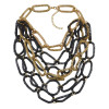 N-1013 New Arrival European Style Gold Black Link Snake Chain Choker Necklace