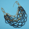 N-1013 New Arrival European Style Gold Black Link Snake Chain Choker Necklace