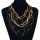 N-1013 New Arrival European Style Gold Black Link Snake Chain Choker Necklace