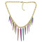 N-1307 Punk Gold Chain Colorful Rivet Pendant Necklaces For Women Bohemian Party Anniversary Jewelry