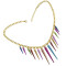 N-1307 Punk Gold Chain Colorful Rivet Pendant Necklaces For Women Bohemian Party Anniversary Jewelry