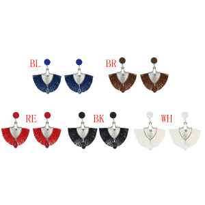 E-4551 5 Colors Bohemian Cotton Tassel Drop Earrings for Women Party Anniversary Gift