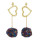 E-4550 Korean Sweet Long Pompom Drop Earrings Plush Ball Heart Pendant  Earring Women Girls Ear Accessory