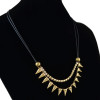 N-1279 Punk Personality Rivet Rhinestone Pendant Necklace Leather Chain Necklaces
