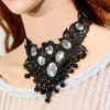 N-1637 Gothic&Punk Personality Crystal Rhinestone Choker  Necklace Ribbon Chain Sweater  Necklaces