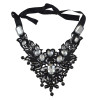N-1637 Gothic&Punk Personality Crystal Rhinestone Choker  Necklace Ribbon Chain Sweater  Necklaces
