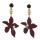 E-4553 6 Colors Flower Shape Acrylic Metal Pearl Drop Earrings for Women Bohemian Party Jewelry