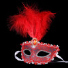N-7046 New Gold Plated Gothic Silk Needle Lace Chain Hollow Out Crystal Rhinestone feather Mask