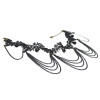 N-1600 New Gothic Vintage Style Black Lace Flower acrylic drop tassels Choker Necklace adjustable