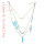 N-5798 Trendy Long Gold-Plated Chain Turquoise Women Tassel Necklace