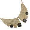N-1532 Fashion Gold Chain Flower Pearl Choker Necklace
