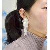 E-4555 4 Colors Fashion Resin Beads Statement Drop Earrings for Women Lady Wedding Party Jewelry