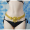 N-7047 Indian Style 14K Gold Plated Metal Crystal Flower Turquoise Belly Chains Dancing Summer Beach Sexy Body Jewelry