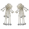 E-4557 Elegant Long Drop Earrings Glass Tube Tassels Beaded Flower Stud Ear Jewelry Wedding Party Dress Accessories