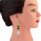 E-4558 Trendy Designed  Irregular Frame Gold-Plated Dangle Earrings