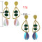 E-4558 Trendy Designed  Irregular Frame Gold-Plated Dangle Earrings