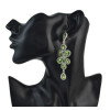 E-4561 2 Styles Shiny Crystal Beads Statement Long Drop Earrings for Women Bridal Party Jewelry Gift
