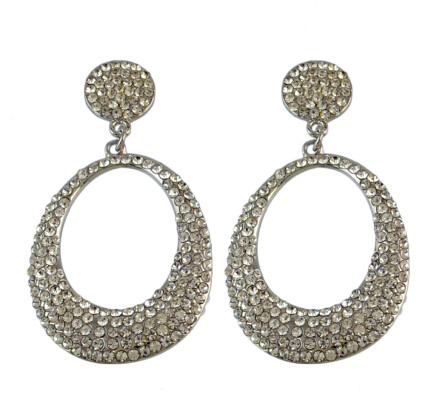 E-4561 2 Styles Shiny Crystal Beads Statement Long Drop Earrings for Women Bridal Party Jewelry Gift