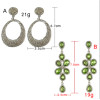 E-4561 2 Styles Shiny Crystal Beads Statement Long Drop Earrings for Women Bridal Party Jewelry Gift