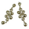 E-4561 2 Styles Shiny Crystal Beads Statement Long Drop Earrings for Women Bridal Party Jewelry Gift