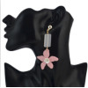 E-4559 3 Colors Trendy Acrylic Flower Shaped Stud Earrings for Women Bridal Party Jewelry Gift
