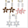 E-4559 3 Colors Trendy Acrylic Flower Shaped Stud Earrings for Women Bridal Party Jewelry Gift