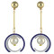 E-4563 3 Colors Fashion Gold Metal Pearl Long Drop Earrings for Women Bridal Wedding Party Jewelry