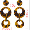 E-4569 4 Colors Fashion Geometric Circles Rounds Long Drop Earrings for Women Bridal Wedding Party Jewelry