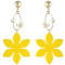 E-4567 Fashion Flower Pearl Long Drop Dangle Earrings for Women Wedding Bridal Ear Jewelry