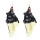 E-4565 Fashion Handmade Black Sequins Drop Beaded Big Drop Earrings
